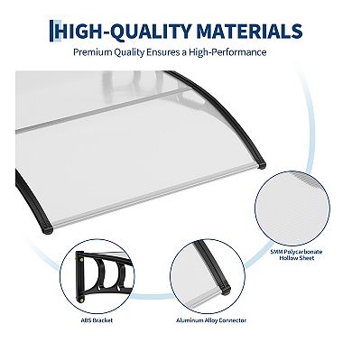 ANIXOL Polycarbonate Outdoor Patio Awning Canopy