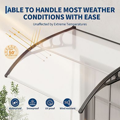 ANIXOL Polycarbonate Outdoor Patio Awning Canopy