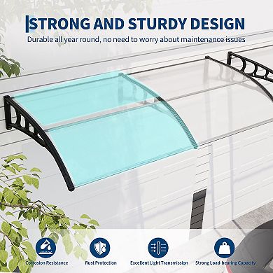ANIXOL Large Polycarbonate Outdoor Patio Awning Canopy