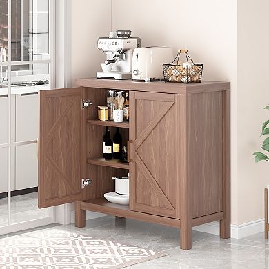 Buffet Cabinet with Storage, Sideboard Kitchen Storage Cabinet with Doors, Multifunctional Cupboard