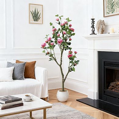 5FT Artificial Trees Indoor, Faux Tree, Artificial Planter, Artificial Fake Tree Flower Potted