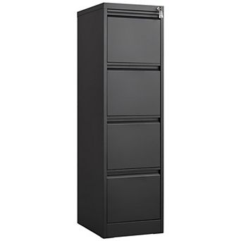 4 Drawer File Cabinet with Lock,Heavy Duty Vertical Filing Cabinets for Home Office