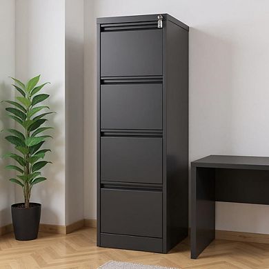 4 Drawer File Cabinet with Lock,Heavy Duty Vertical Filing Cabinets for Home Office
