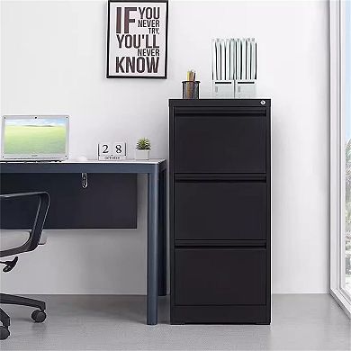 4 Drawer File Cabinet with Lock,Heavy Duty Vertical Filing Cabinets for Home Office