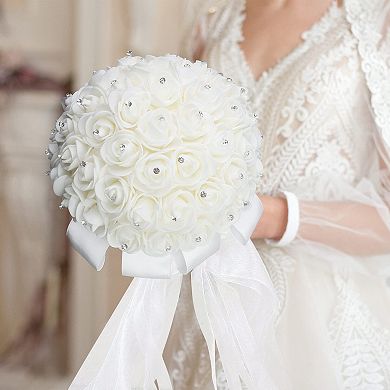 Silk Rose Wedding Bouquet Bridal