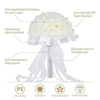 Silk Rose Wedding Bouquet Bridal