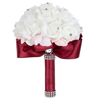 Silk Rose Wedding Bouquet Bridal