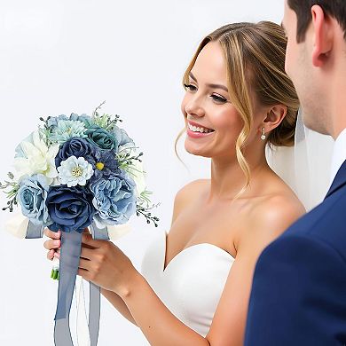 Wedding Bouquet Artificial Roses Bridal Party Decoration 11-inch