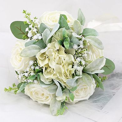 Wedding Bouquet Artificial Roses Bridal Party Decoration 11-inch