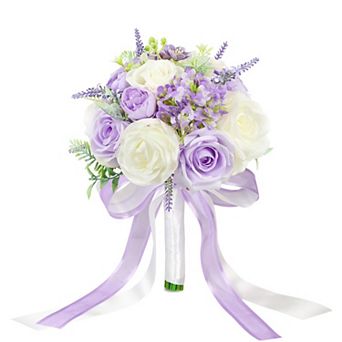 Wedding Bouquet Artificial Roses Bridal Party Decoration 11-inch