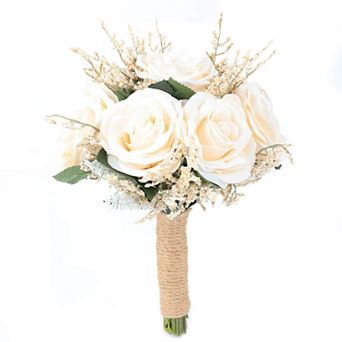 Wedding Romantic Bouquet Bridesmaid Artificial Flowers Handmade Vintage