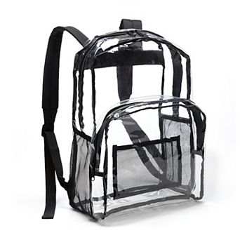 Transparent PVC Backpack Water-resistant Reinforced Straps