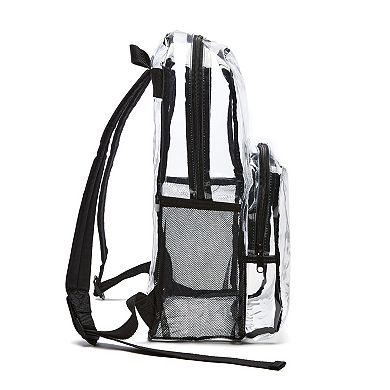 Transparent PVC Backpack Water-resistant Reinforced Straps