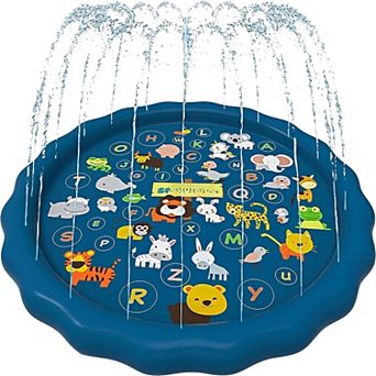 Splash Pad Sprinkler Pool Learning Water Toys Outdoor Play Mat