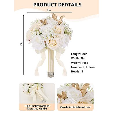 Wedding Bouquet Artificial Rose Silk Flowers Bride