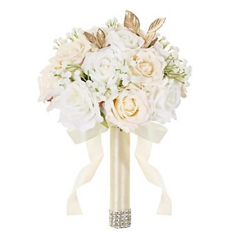 Wedding Bouquet Artificial Rose Silk Flowers Bride