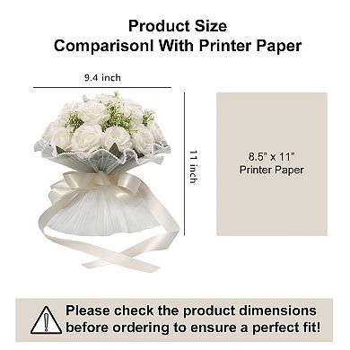 Wedding Bouquet Bride Artificial Rose Silk Ribbon