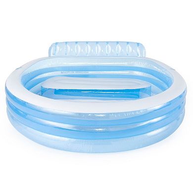 Swim Center Inflatable Family Lounge Pool with Bench
