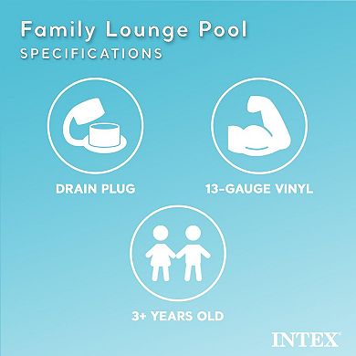 Swim Center Inflatable Family Lounge Pool with Bench