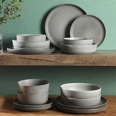 Stoneware Dinnerware Set Reactive Glaze