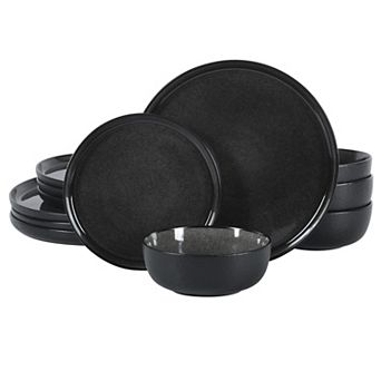 Stoneware Dinnerware Set Reactive Glaze
