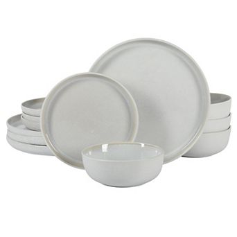 Stoneware Dinnerware Set Reactive Glaze