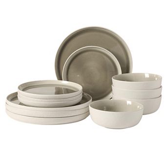 Stoneware Dinnerware Set Reactive Glaze
