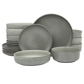 Stoneware Dinnerware Set Reactive Glaze