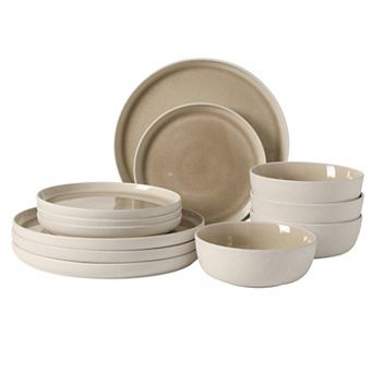 Stoneware Dinnerware Set Reactive Glaze