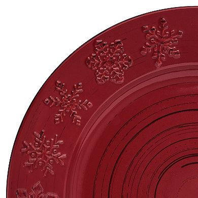 Stoneware Dinnerware Set Distressed Finish Microwave Dishwasher Safe