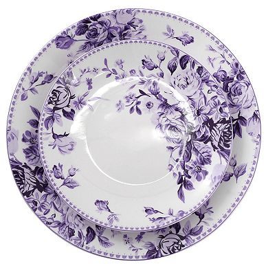 Traditional Rose Porcelain Dinnerware Set