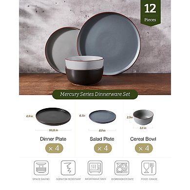 Stoneware Dinnerware Set Microwave Dishwasher Safe