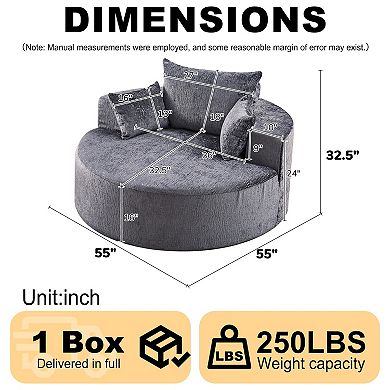 Fluffy Sleeper Chair Soft Padded Single Sofa Frame For Home Lounge Projection Room