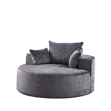 Fluffy Sleeper Chair Soft Padded Single Sofa Frame For Home Lounge Projection Room