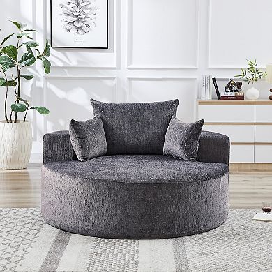 Fluffy Sleeper Chair Soft Padded Single Sofa Frame For Home Lounge Projection Room