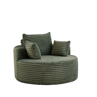 Fluffy Padded Sleeper Chair Soft Upholstered Single Sofa For Living Room Bedroom Lounge Area