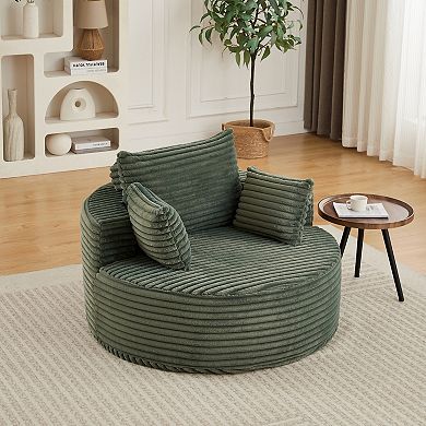 Fluffy Padded Sleeper Chair Soft Upholstered Single Sofa For Living Room Bedroom Lounge Area