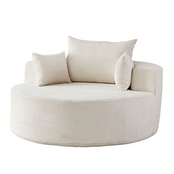 Fabric Single Sofa Chair Soft Padded Sleeper Structure For Bedroom Living Room Indoor Lounge
