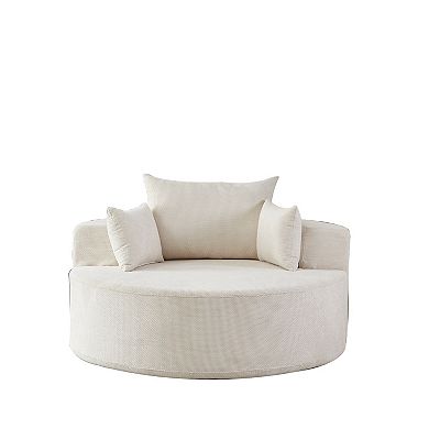 Fabric Single Sofa Chair Soft Padded Sleeper Structure For Bedroom Living Room Indoor Lounge