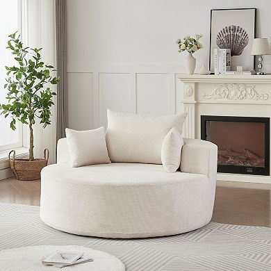 Fabric Single Sofa Chair Soft Padded Sleeper Structure For Bedroom Living Room Indoor Lounge