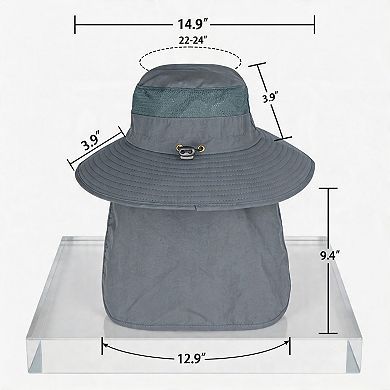 Kaelin Home Unisex UPF 50+ Wide Brim Bucket Hat with Neck Flap
