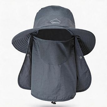 Kaelin Home Unisex UPF 50+ Wide Brim Fishing Hat with Face Cover & Neck Flap