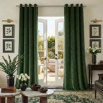 Velvet Blackout Curtains, Thermal Insulated Grommet Room Darkening Panels
