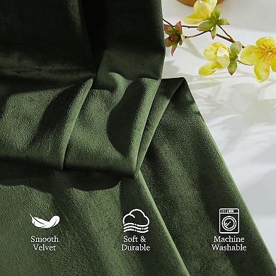 Velvet Blackout Curtains, Thermal Insulated Back Tab & Hook Panels