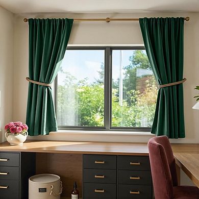 Velvet Blackout Curtains 2 Panels, Thermal Insulated, Super Soft Drapes