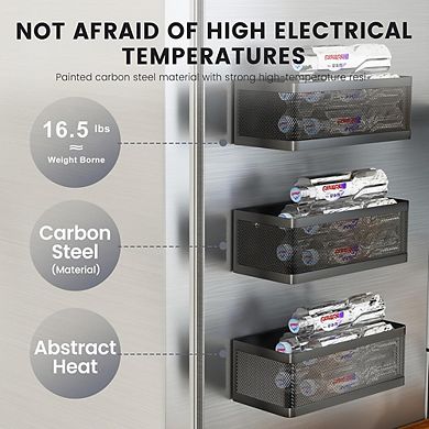 Magnetic Fridge Shelf Basket Organizer Bin for Kitchen and Whiteboard