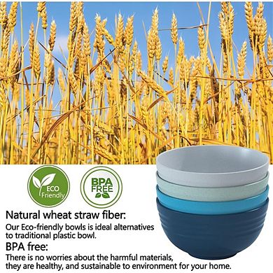 Unbreakable Cereal & Dessert Bowls Set of 6, 25 oz, Microwave & Dishwasher Safe