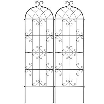 2 Pack 71x20 Inch Rustproof Metal Garden Trellis for Climbing Plants Support