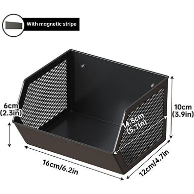 Magnetic Fruit Basket Spice Rack for Refrigerator, Kitchen Organizer