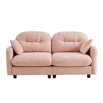 Trikiousd Modular Chenille Sectional Sofa Loveseat with Tufted Backrest